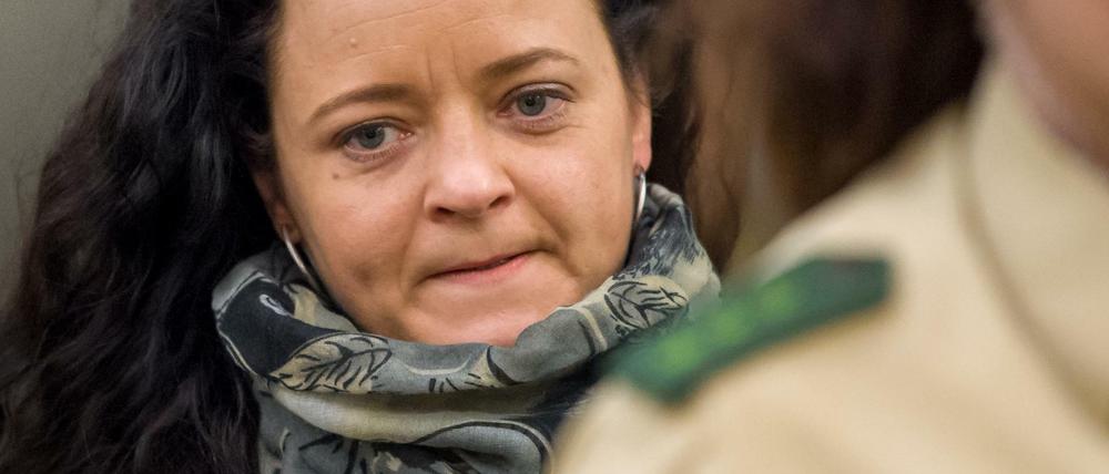 Die Angeklagte Beate Zschäpe im Oberlandesgericht in München