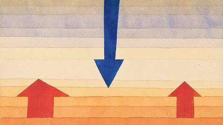 Klare Ansage. Paul Klee, „Begrüßung“, 1922, Aquarell, Stift und Tinte auf Papier. 