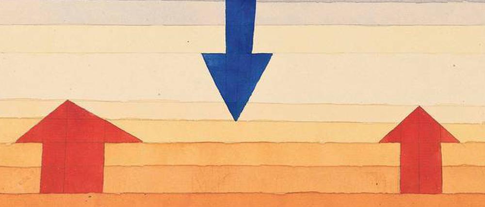 Klare Ansage. Paul Klee, „Begrüßung“, 1922, Aquarell, Stift und Tinte auf Papier.
