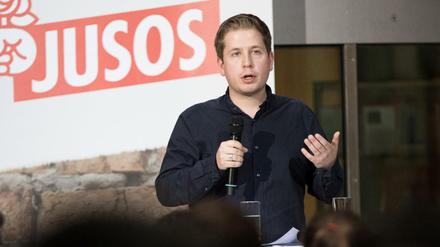 Juso-Chef Kevin Kühnert im Willy-Brandt-Haus