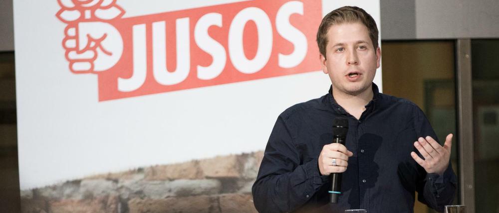 Juso-Chef Kevin Kühnert im Willy-Brandt-Haus