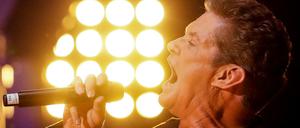 David Hasselhoff beim Auftritt im Friedrichstadt-Palast in Berlin.
