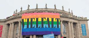 Eine Demo in Stuttgart im Jahr 2015.