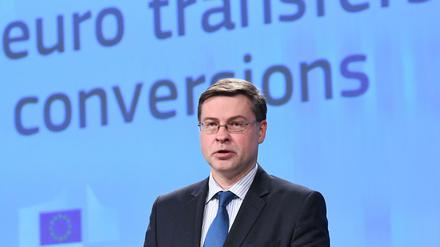 Der Vizepräsident der EU-Kommission, Valdis Dombrovskis.