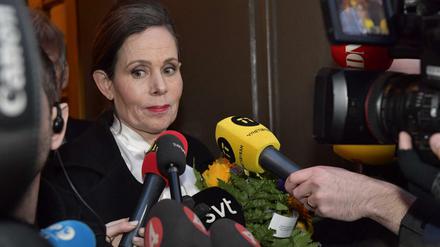 Sara Danius nach ihrem Rücktritt aus der Schwedischen Akademie. 