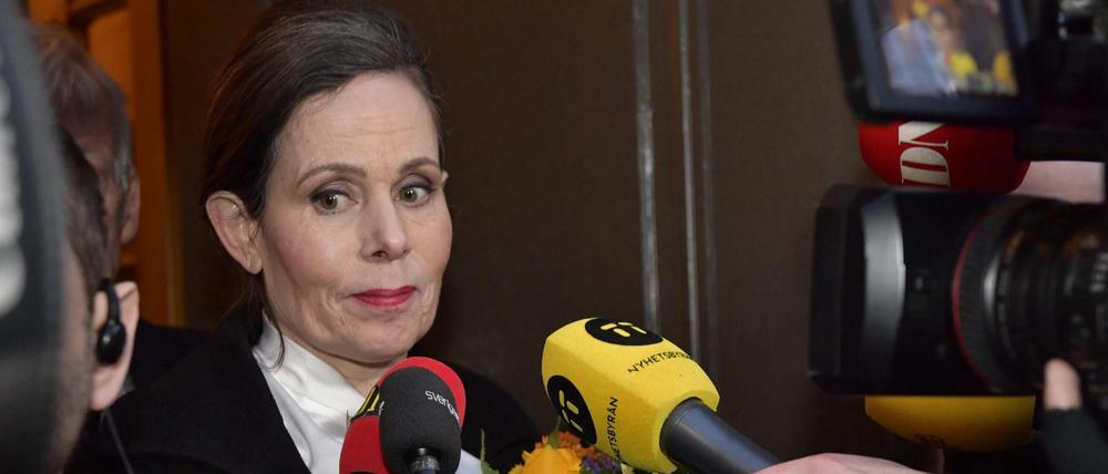 Sara Danius nach ihrem Rücktritt aus der Schwedischen Akademie.