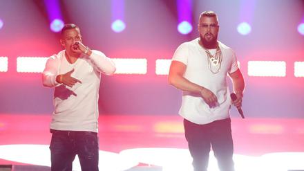 Farid Bang und Kollegah bei ihrem Echo-Auftritt.