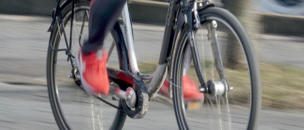 Fahrendes Fahrrad.