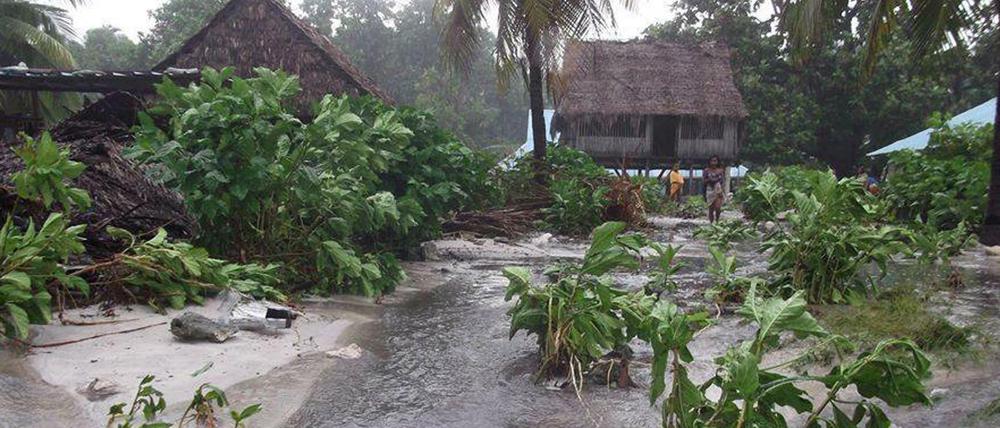 Der Zyklon Pam traf im Jahr 2015 Kiribati, ehe er nach Neuseeland weiterzog.