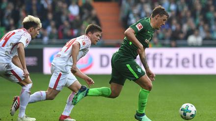 Max Kruse (rechts) traf unmittelbar vor dem 1:0 die Latte.