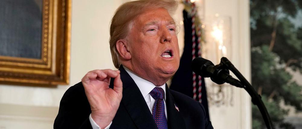 US-Präsident Donald Trump erläutert den Angriff auf Syrien.
