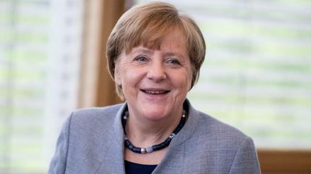 Bundeskanzlerin Angela Merkel (CDU) vor der Sitzung des CDU-Bundesvorstands im Konrad-Adenauer-Haus. 