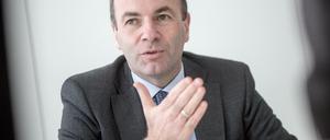 Der Fraktionschef der EVP im Europaparlament, Manfred Weber (CSU).