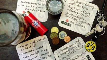 Bierdeckel mit Fußball haben eine gemeinsame Tradition. 