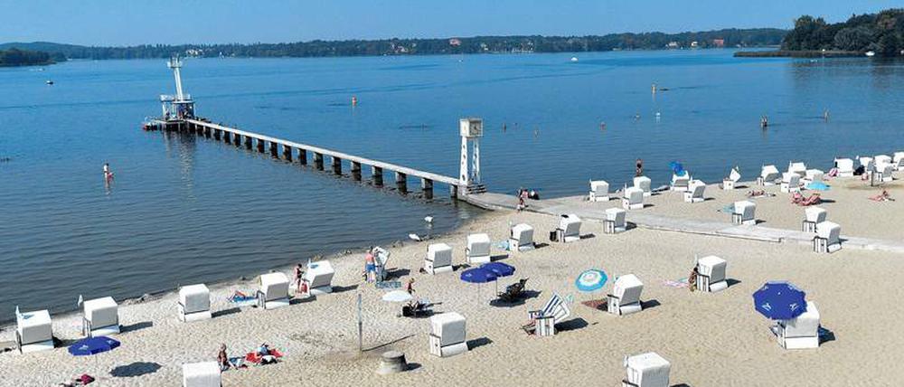 Das Strandbad Wannsee hat geöffnet – anders als Berlins andere Freibäder.