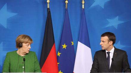 Nicht alle Europapläne des französischen Präsidenten Emmanuel Macron stoßen bei Kanzlerin Angela Merkel auf Zustimmung.