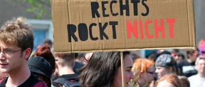Rund 1500 Menschen kamen zu dem Protest gegen die Neonazis in Ostritz.