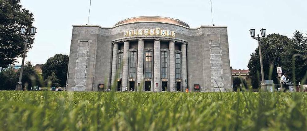 Grün ist die Hoffnung. Die Volksbühne am Rosa-Luxemburg-Platz. 