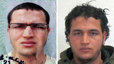Die Bildkombo zeigt die am 21.12.2016 vom Bundeskriminalamt (BKA) veröffentlichten Fahndungsfotos von Anis Amri.