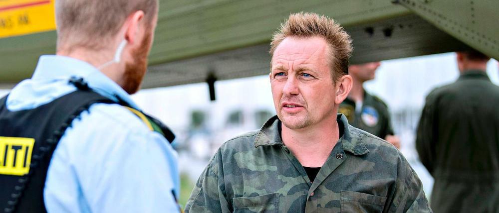 Peter Madsen nach dem Untergang seines U-Bootes