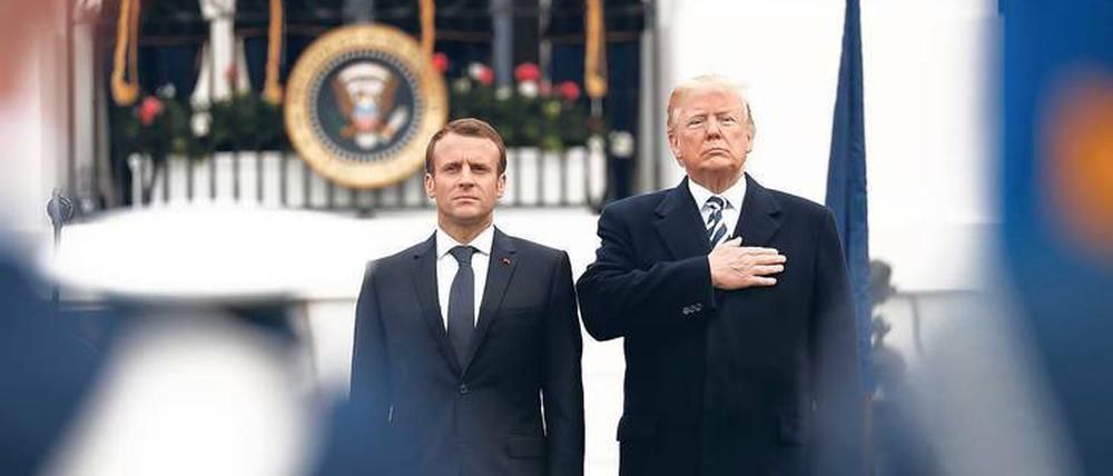 Der französische Präsident Emmanuel Macron betont gerne die Gemeinsamkeiten mit Donald Trump. 