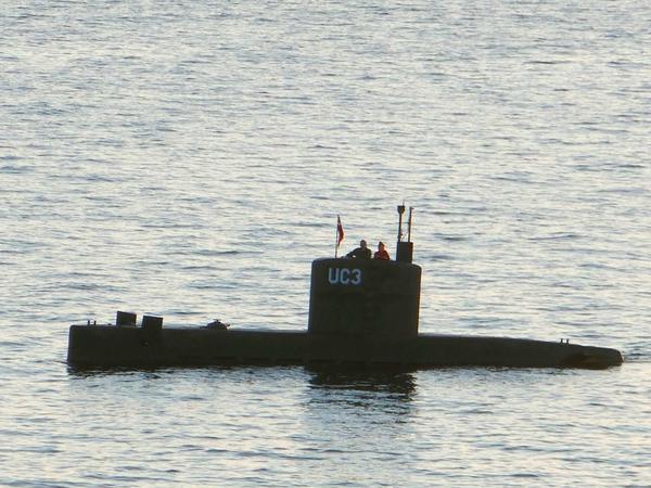 Aufnahme der "UC3 Nautilus" im Hafen von Kopenhagen. Es soll das letzte Mal sein, dass Kim Wall lebendig zu sehen ist.