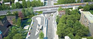Die Bahnhofstraße soll die Gleise unterqueren.