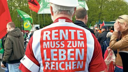 Szene einer Demonstration in Berlin