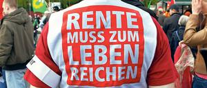 Szene einer Demonstration in Berlin