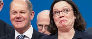 Andrea Nahles und Bundesfinanzminister Olaf Scholz