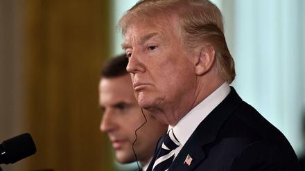 US-Präsident Donald Trump und der französische Präsident Emmanuel Macron hielten eine gemeinsame Pressekonferenz in Washington ab.