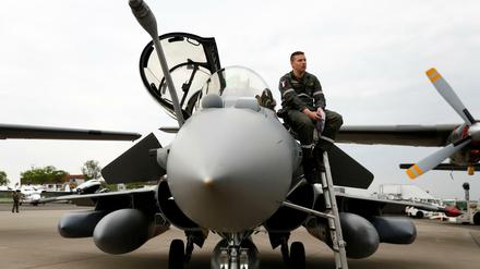 Ein Eurofighter auf der ILA in Berlin.