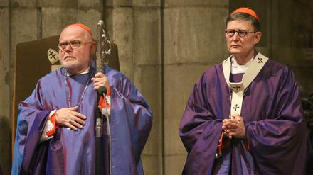 Kontrahenten: Der Vorsitzende der Deutschen Bischofskonferenz, Kardinal Reinhard Marx (l), und der Kölner Erbischof Kardinal Rainer Maria Woelki. 