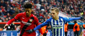 Arne Maier (rechts) hat sich bei Herthas Profis schnell zu einer festen Größe entwickelt.