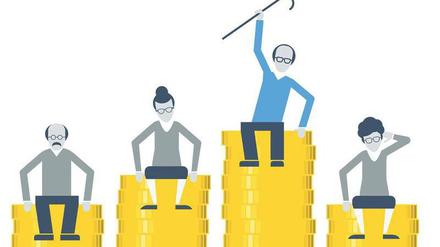 Wie lange man im Alter mit dem Ersparten auskommt, hängt vom Kurs ab, zu dem man seine Aktien verkauft. Das kann man sinnvoll planen.