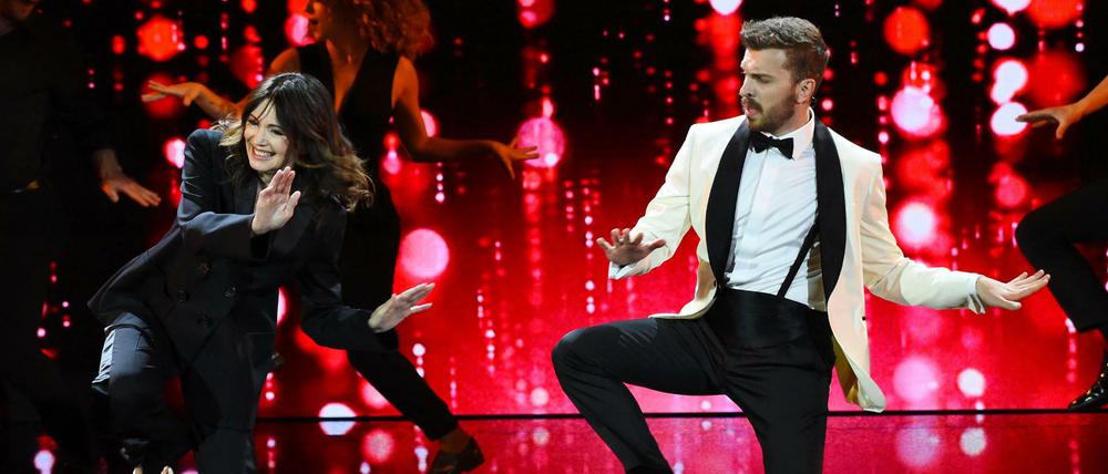Gutes Duo: Die Schauspielerin Iris Berben und Edin Hasanovic, Moderator des Abends 