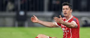 Fassungslos. Robert Lewandowski hatte viele Chancen, erzielte aber kein Tor.