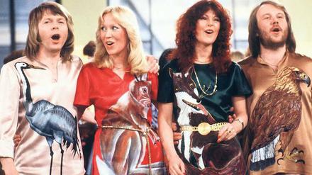 Elegant und effizient. Björn, Agnetha, Anni-Frid und Benny 1978 in der TV-Show „Am laufenden Band“. 