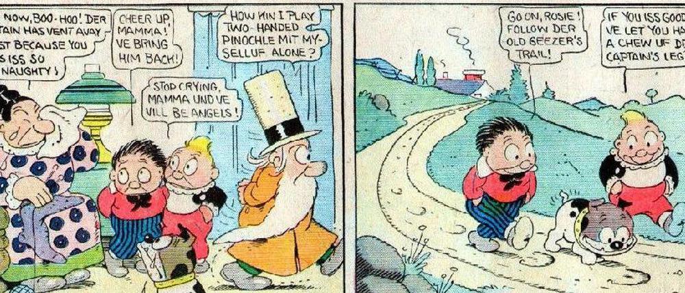 Blütezeit: Ein Katzenjammer-Kids-Strip aus dem Jahr 1922. Für Komplettansicht auf das Kreuz-Symbol klicken.