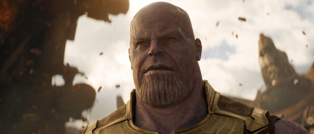 Josh Brolin als Thanos in einer Szene des Films "Avengers 3: Infinity War".