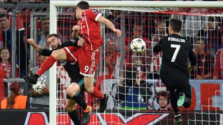 Robert Lewandowski im Hinspiel gegen die Männer von Real Madrid