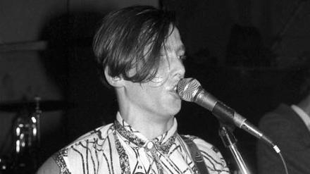 Timo Blunck 1982 bei einem Konzert von Palais Schaumburg in der Hamburger Markthalle. 
