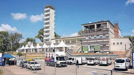 Na dann: hoch. Der Müggelturm.