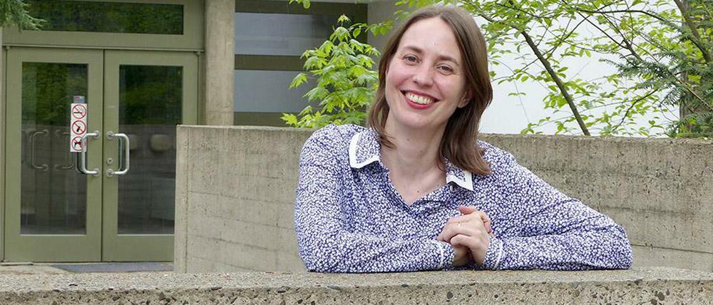 Museumsleiterin Lisa Marei Schmidt vor "ihrem" Museum.