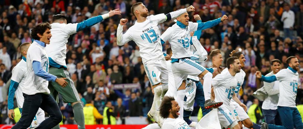 Sprung ins Finale: Real Madrid jubelt nach dem Spiel gegen Bayern München. 