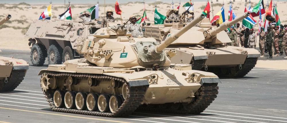 Eine Militärübung in Saudi-Arabien