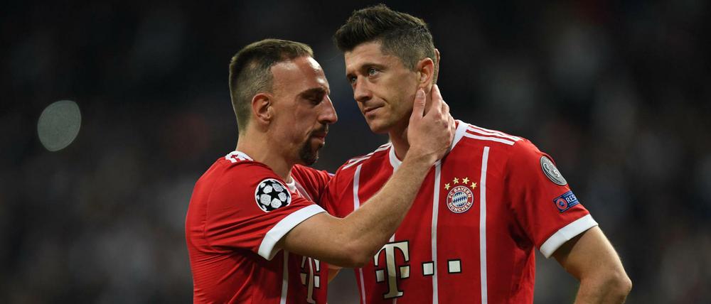 Es hat nicht gereicht für die Bayern, hier Franck Ribéry (l.) und Robert Lewandowski.