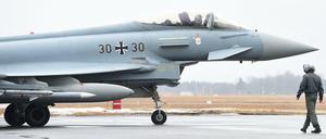 Am Boden: Ein Eurofighter des Bundeswehr.