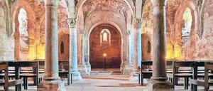 Geschütztes Juwel. Die unterirdische Krypta war lange Zeit nicht zugänglich. 