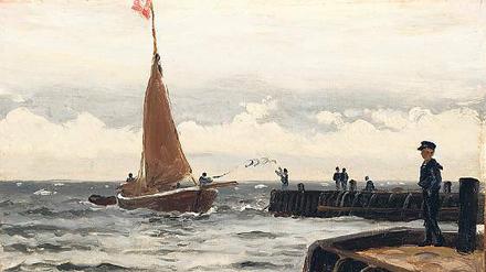 Christian Blache (1838-1920): "Kleiner Matrose am Meer". Blache wird in Dänemark vor allem für seine Seestücke geschätzt. 